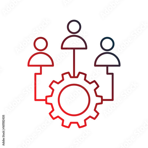 resource gradient outline icon with white background vector stock illustration