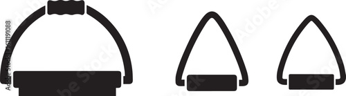Bucket Handle Icon Set Vector EPS