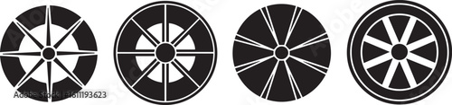 Cartwheel Icon Set Vector EPS