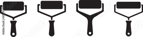 Chapati Roller Icon Set Vector EPS