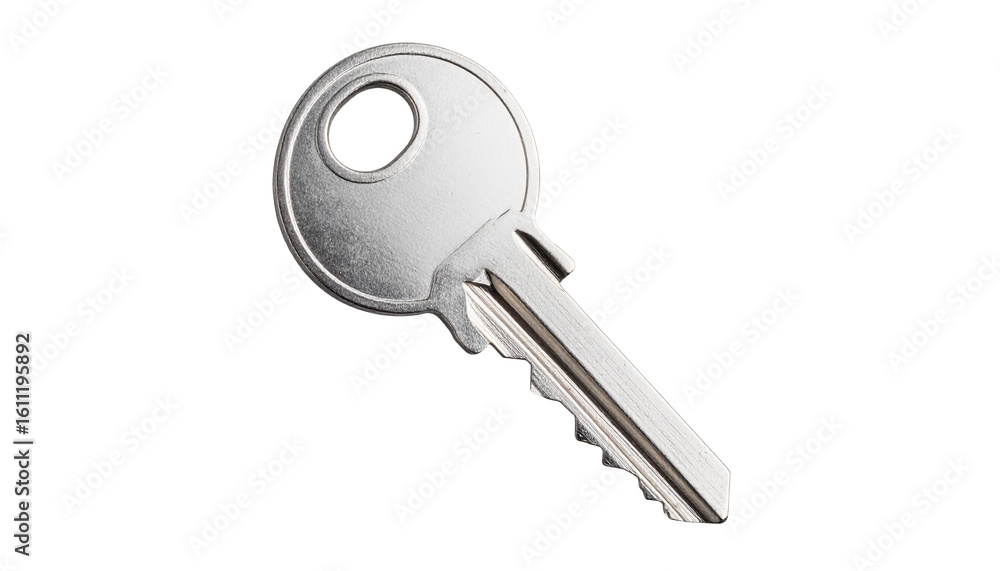 Shiny golden Metal Key on White Background with Clear Reflection and Detail isolated on transparent background. Shiny golden Metal Key on White Background with Clear Reflection and Detail isolated on transparent background.