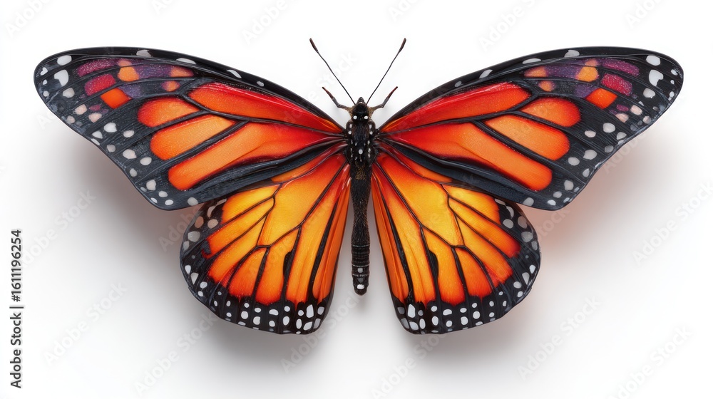 Fototapeta premium Monarch butterfly, detailed wings