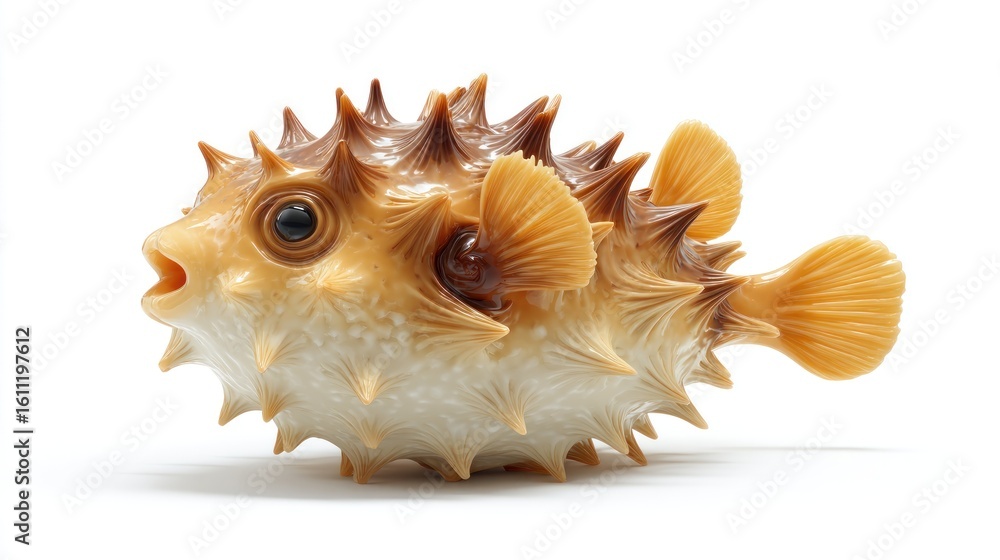 Obraz premium Small, spiky fish figurine