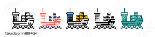 Sea Freight multiple icon
