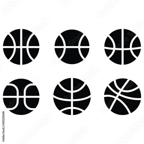 Basketball Icon Set – Free Vector Basketball Ball Icons for Sports Design