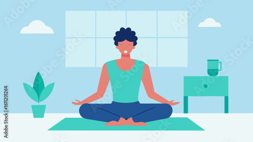 Yoga Mental Wellness Illustration