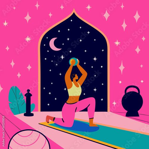 yoga in the lotus position