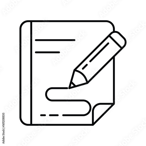 design process lineal icon with white background vector stock illustration