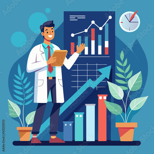 Healthcare Growth Analysis Illustration