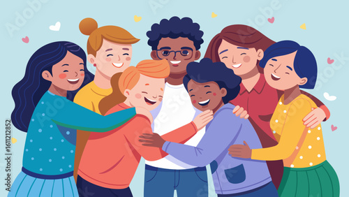Group Therapy Support Illustration