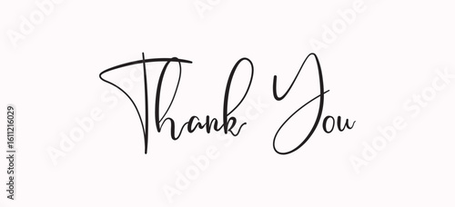 Thank You Script Hand Lettering Typography