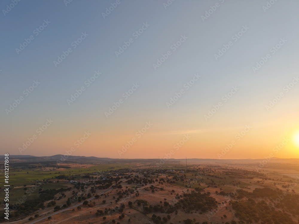 Fototapeta premium Aerial view of beautiful landscape