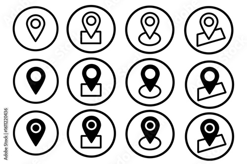 Minimalist vector icons for web and mobile UI, Communication, Navigation, Media