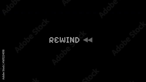 analog VHS rewind tape transparent overlay for old vintage classic retro style video alpha channel