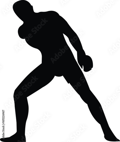 Silhouette of various fighting skills between two people