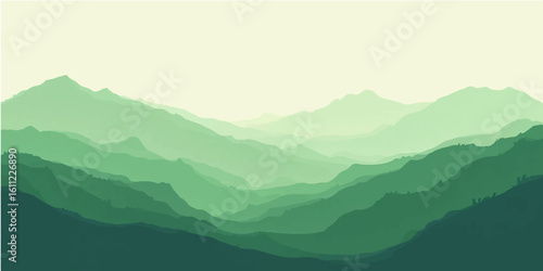Aerial photo of a snowy mountain range, with a winding, icy river flowing through a forested valley