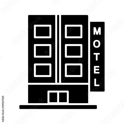 motel glyph icon