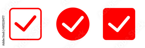 Check mark icon set. Checkmarks and confirm. Check marks for agreement, vote, confirmation, choise.