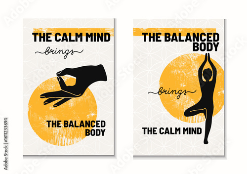 Calm Mind Balanced Body Poster Set