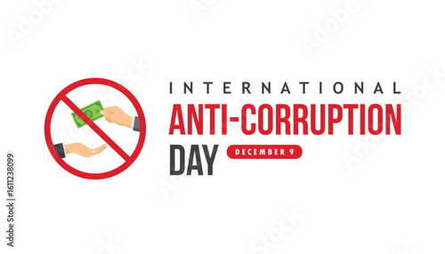 international anti corruption day vector concept design