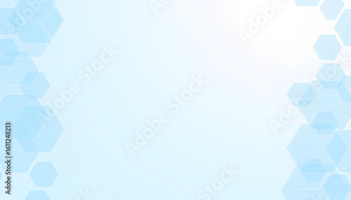 Minimalist Blue Hexagon Abstract Background