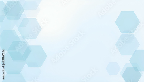 Minimalist Blue Hexagon Abstract Background