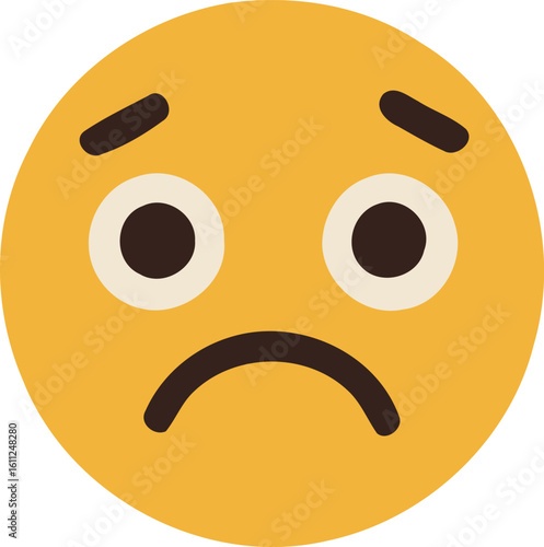 Sad Emoji: A close-up shot of the universally recognized emoji symbol, this image represents the state of sadness. This simple yet powerful visual icon perfectly captures the feelings.