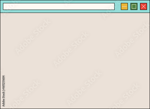 Desktop browser and dialog window templates. Computer user interface elements