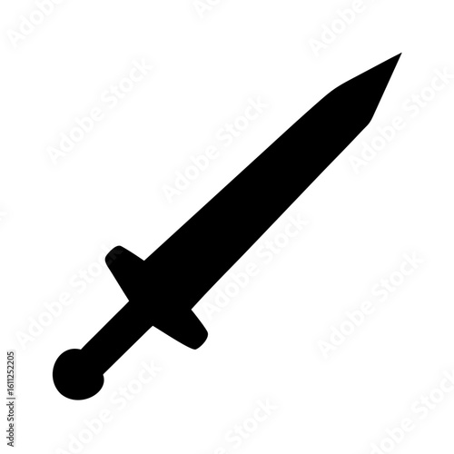 Sword Silhouette Icon for Combat, Fantasy, and Medieval Concepts

