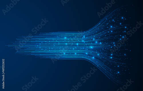 Technology background. Big data visualization concept. Information artificial neural network