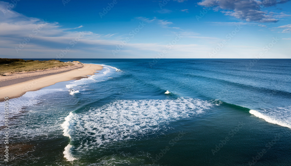 Obraz premium the atlantic ocean at compo beach ct usa