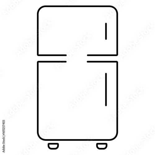 fridge icon isolated on white background, vector illustration.