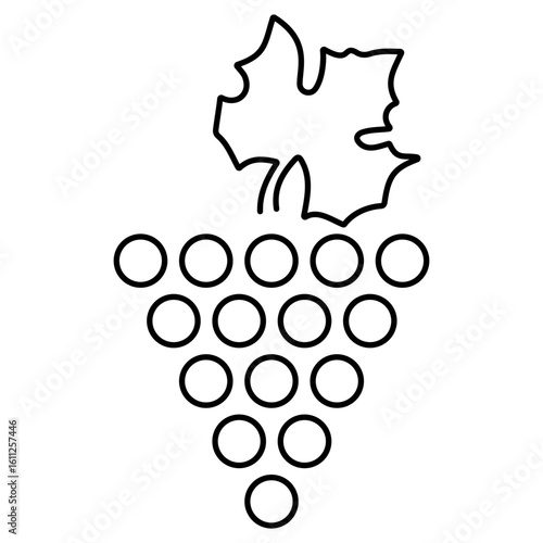 grape icon isolated on white background, vector illustration.