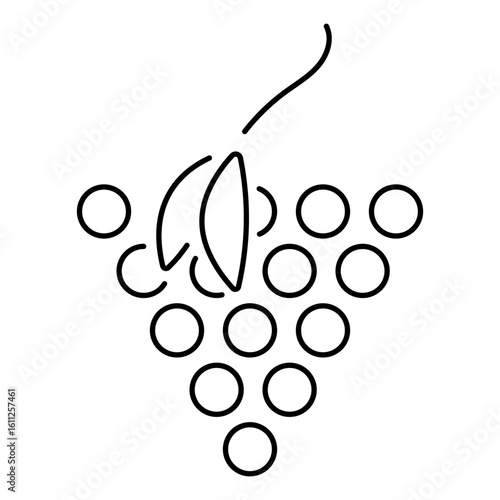 grape icon isolated on white background, vector illustration.