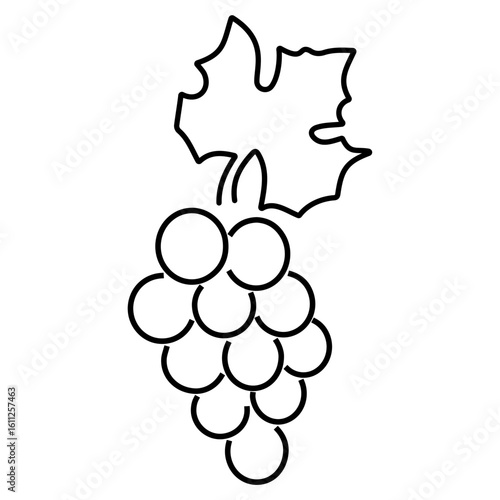 grape icon isolated on white background, vector illustration.