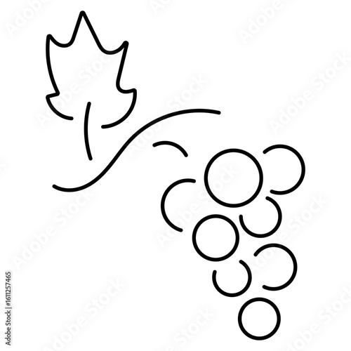 grape icon isolated on white background, vector illustration.