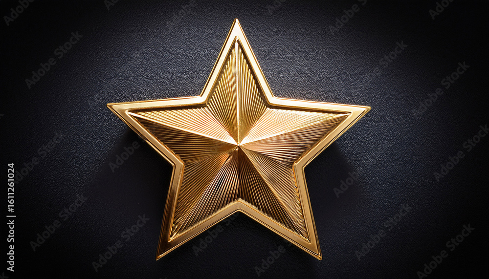 Obraz premium golden star on dark background