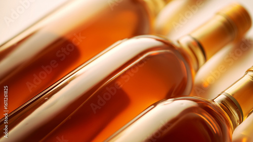 close up of glass bottles