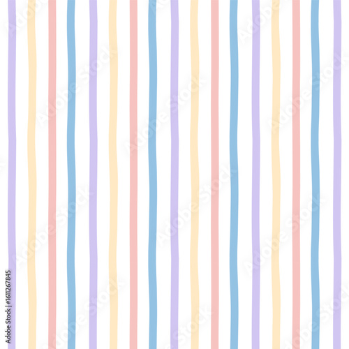 Wallpaper Mural Pastel stripes background.Halloween striped fabric texture.Multicolor seamless stripe pattern.Hand drawn vertical stripe lines abstract repeat pattern vector illustration background wallpaper. Torontodigital.ca