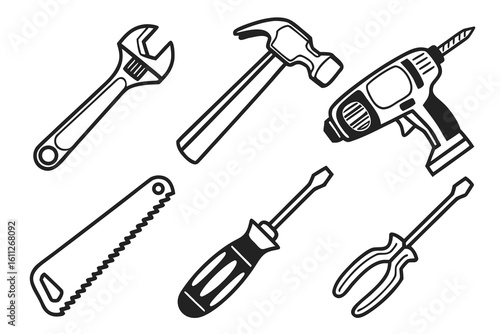 Collection of Hand Tools for DIY Projects.