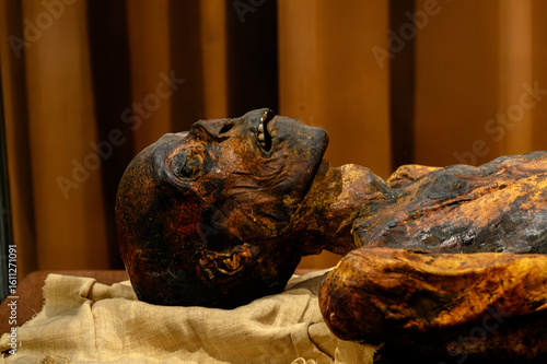 Ancient mummy in museums