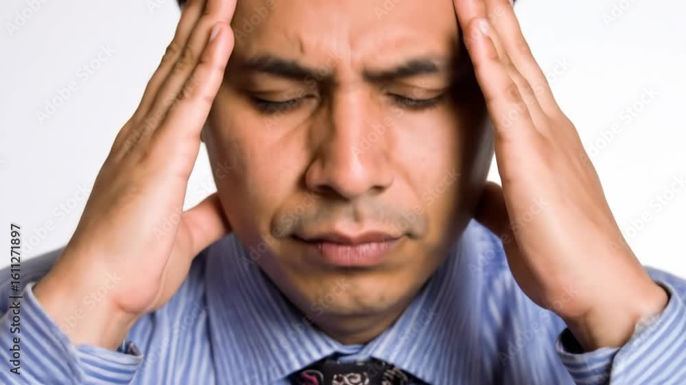 Man experiencing stress Man experiencing stress