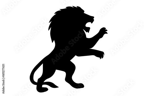 lion roaming silhouette
