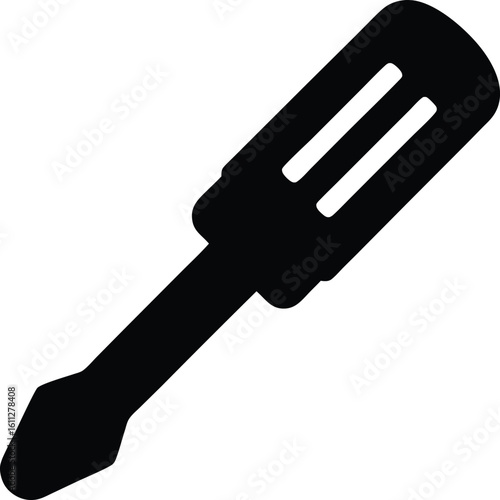 Silhouette of a torque screwdriver used in electronics Engineering tools silhouette