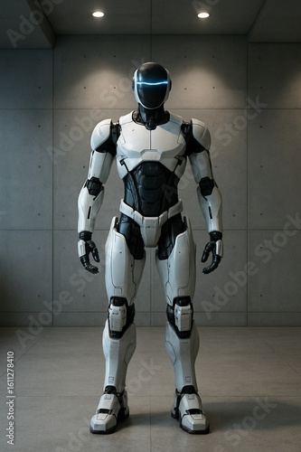 Humanoid Robot Standing in an Empty Room