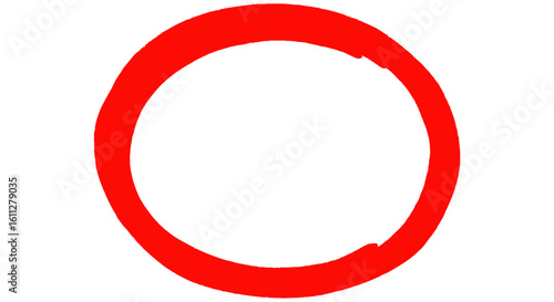 Red hand drawn circle for marking mistakes or correct answer