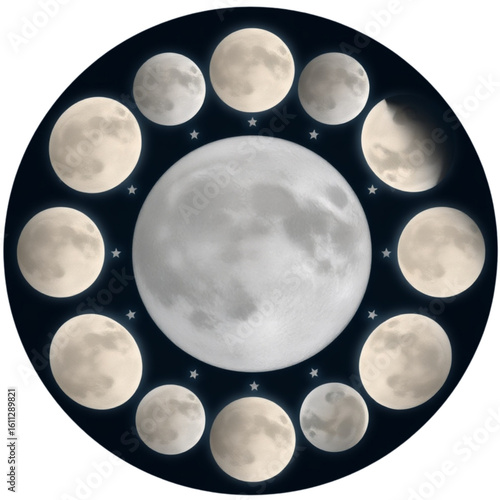 Moon phase mandala