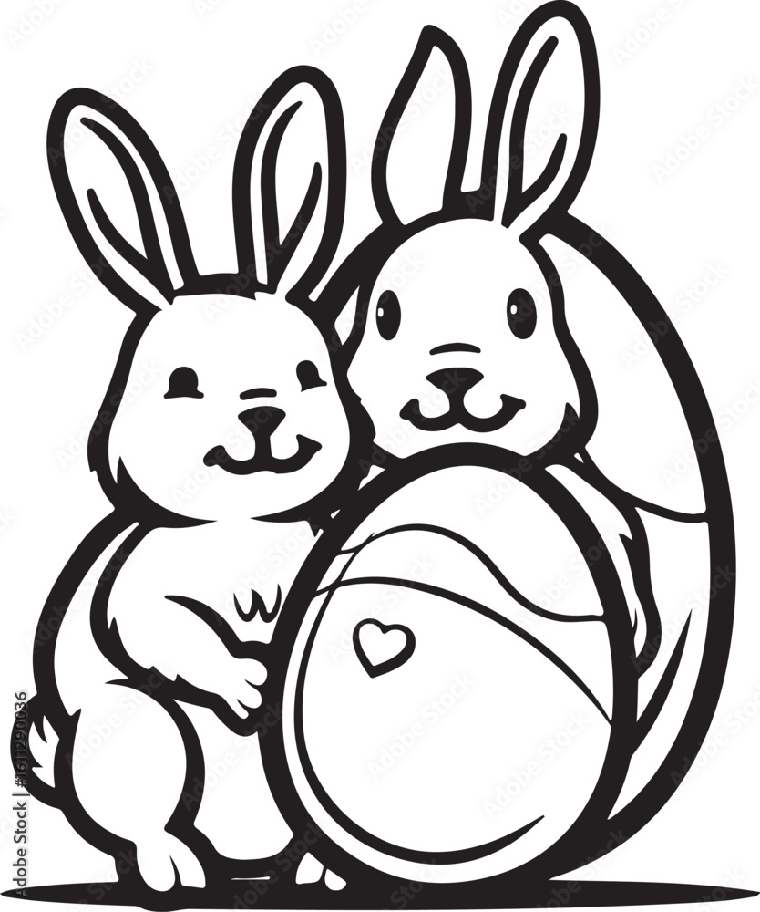 Obraz premium Easter Bunny Clipart for Adobe