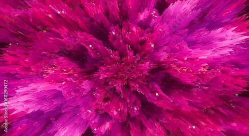 Abstract Magenta Explosion Design