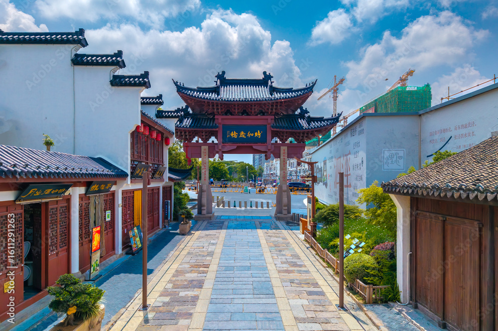 Fototapeta premium Sijing Ancient Town, Songjiang District, Shanghai, China
